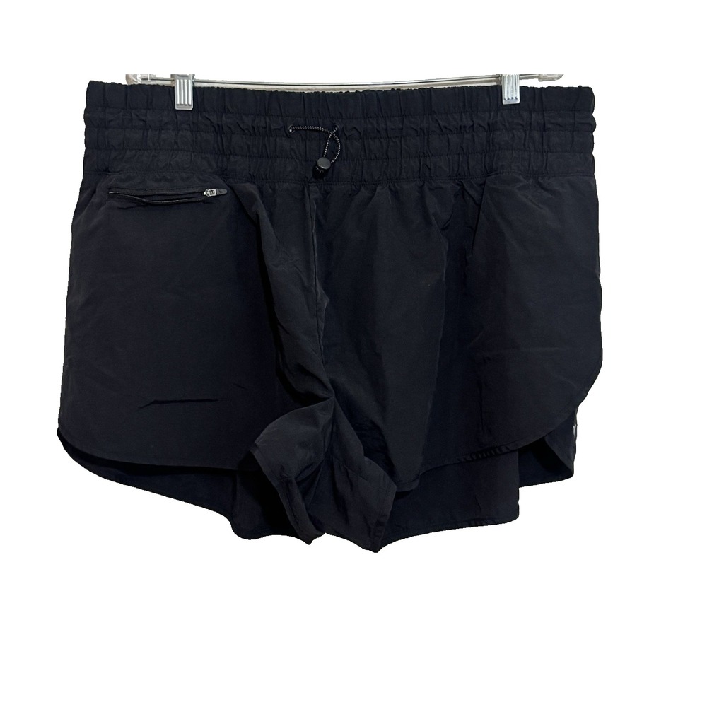 Old Navy Women's Size 2X Stretch Nylon Shorts 3" Inseam High Rise Black